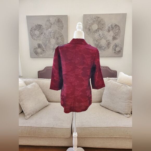 Chico's Design Silk Blend Button Down Shirt Sz Med - Picture 7 of 11